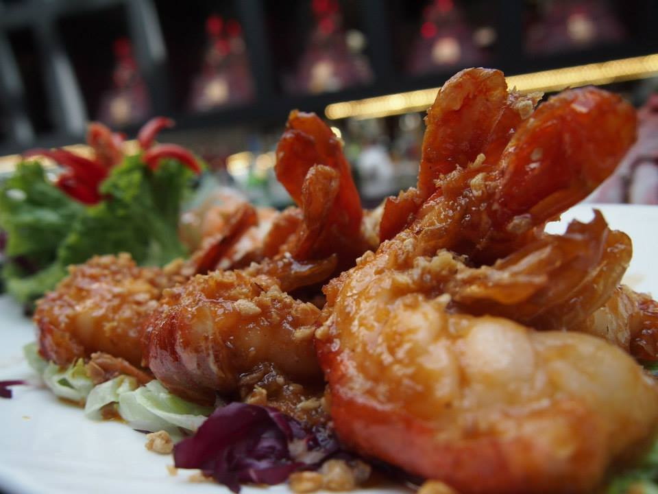 Garlic prawns